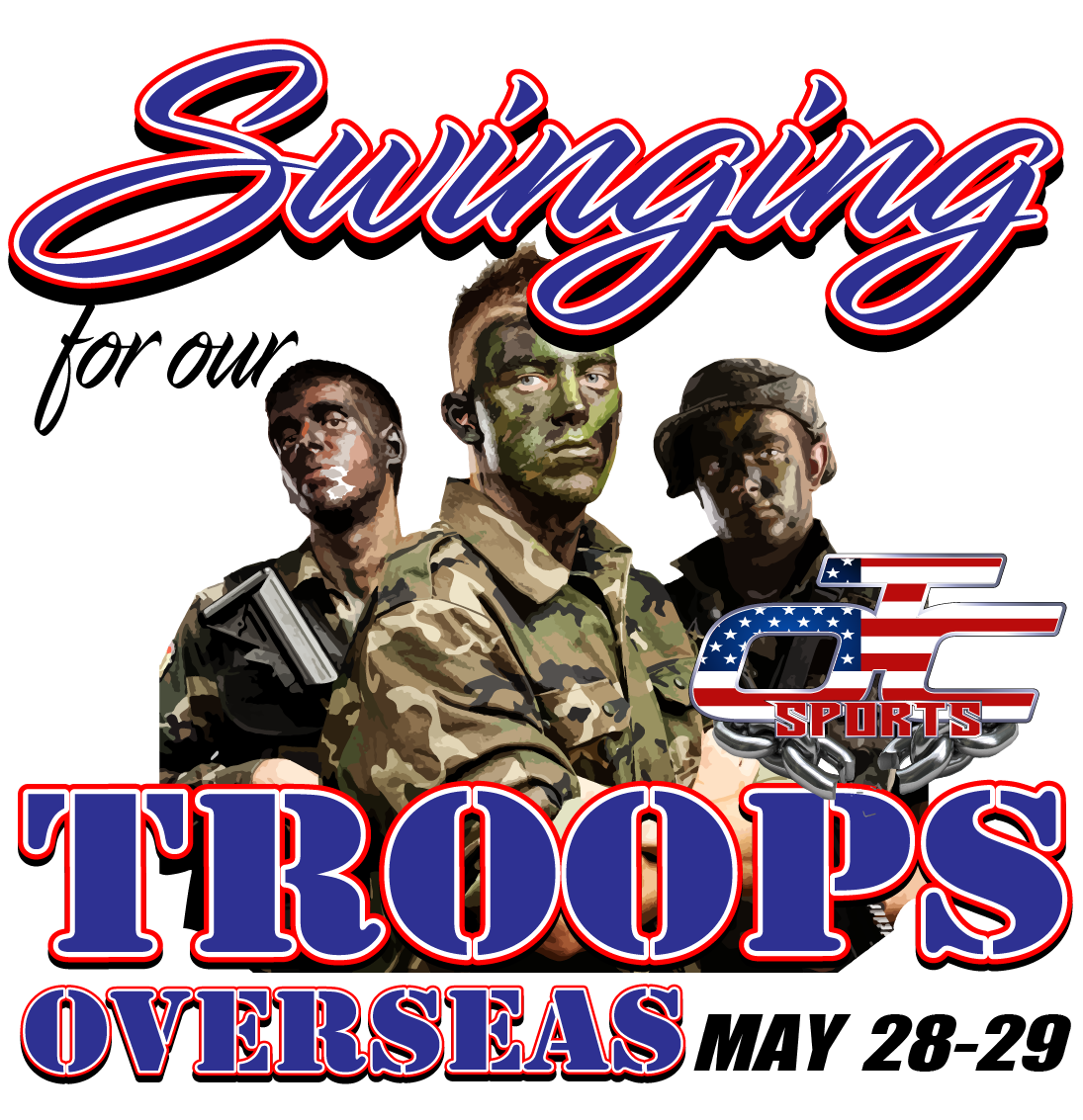 Swinging For Our Troops Overseas! Logo